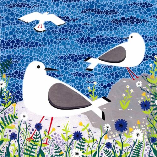 Greetings card "Seagulls" 16x16cm