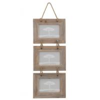 Triple Hanging Rustic Photo Frame