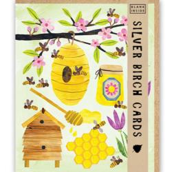 Greetings Card, Honey Bees, 14x17cm