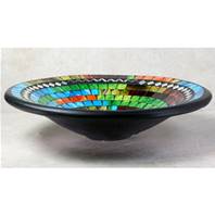 Bowl, mosaic, 28cm multicolour with mirrors