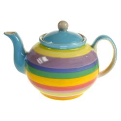 Rainbow teapot, blue inner