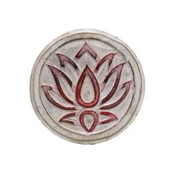 Plaque Wood Lotus 15cm diameter