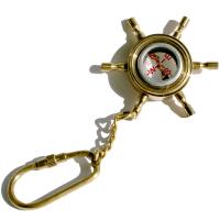 Keyring ship's wheel, compass