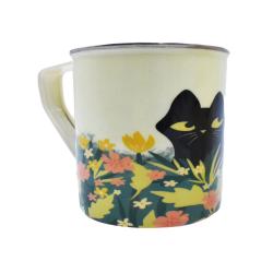 Mug Enamel Cat 8.5 x 8.5cm