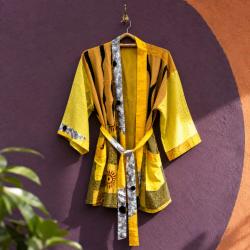 Kimono Recycled Cotton Short Length 80cm Assorted Colours