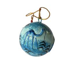 Bauble Papier Mâché Camel Blue 4.5cm