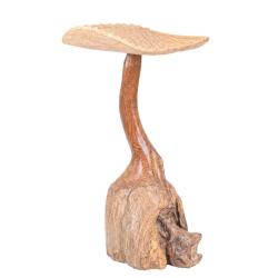 Handcrafted Wooden Flat Cap Toadstool Sculpture