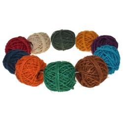 Garden or craft natural hemp twine 10 x different colours, each 10m