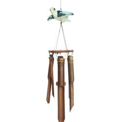 Bamboo Windchime with Wooden Turtle