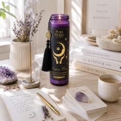 Candle in Glass Jar Esoteric Purifying Moon, Palo Santo and Lavender, 300g