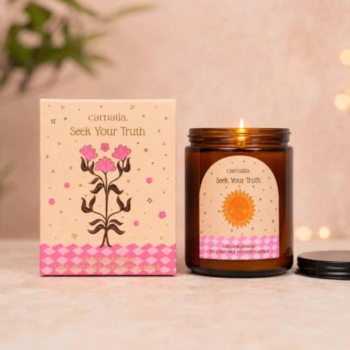 Candle Carnatia Lotus Blossom, Seek Your Truth 280g