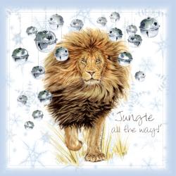 Christmas card, Lion