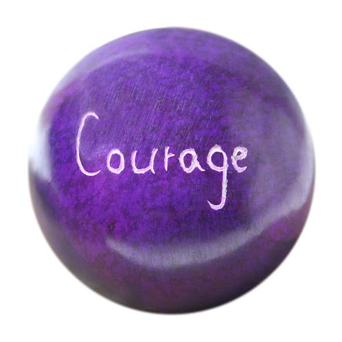 Palewa sentiment pebble, purple - Courage