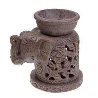 Soapstone oilburner, elephant design