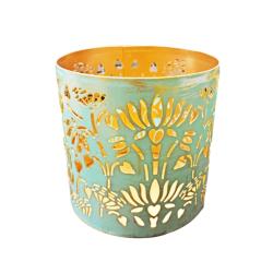 Metal Die Cut Candle Holder, Floral 10 x 10cm
