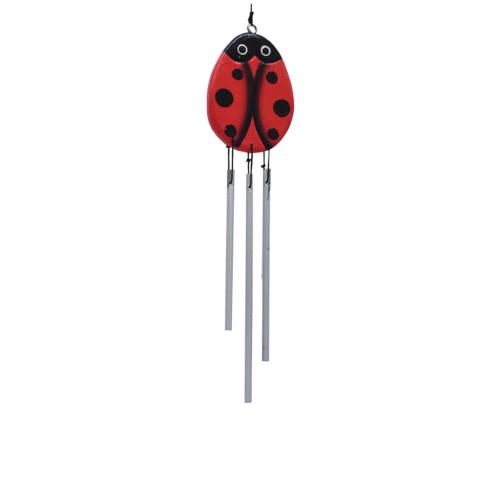 Ladybird Chime Hanging, Albesia Wood and Metal