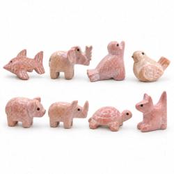 Kisii Soapstone Animals Pink - 8 Designs
