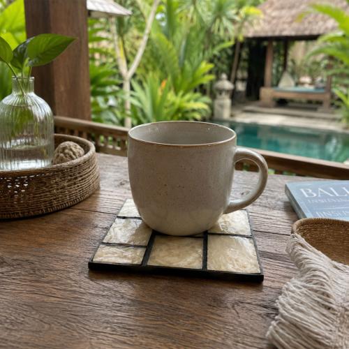 Single Coaster Capiz Shell Mosaic