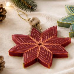Hanging Christmas Decoration Red Paper Star