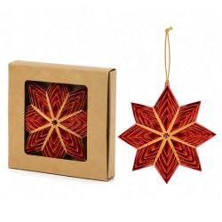 Hanging Christmas Decoration Red Paper Star
