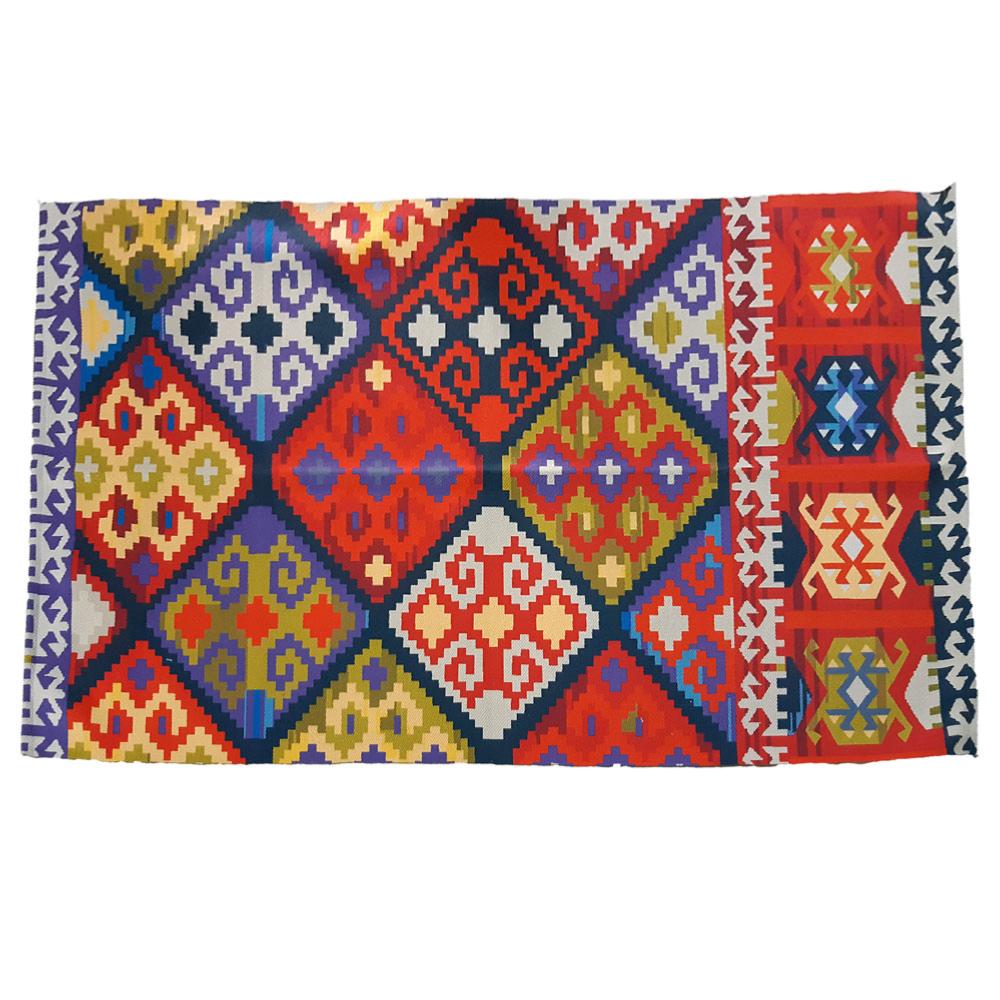 Rug made from recycled plastic 80 x 120cm diamonds multicolour