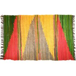 Kilim rag rug recycled cotton & polyester handmade Aztec 120x180cm