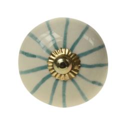 Ceramic door knob, round, assorted