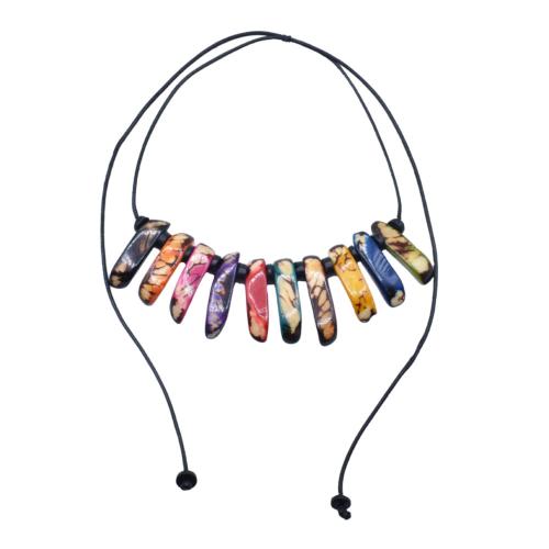 Necklace, 10 Jarina Seeds Multicoloured