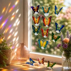 Box of 10 assorted suncatcher butterflies with window sucker