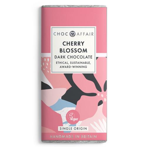 Cherry Blossom dark chocolate bar