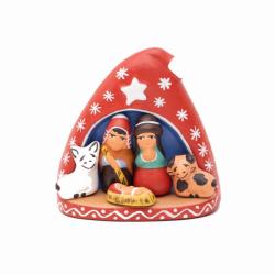 Mini Traditional Ceramic Nativity Scene 3.2 × 4 × 6.8 cm