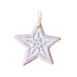 Hanging Terracotta Star With Star Pattern