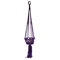 Hanging basket, macrame purple 17cm diameter