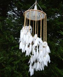 Dreamcatcher large macrame 3D cascade stunning display diameter 32cm