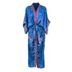 GENKI Loose Fit Kimono, upcycled silk one-size colours will vary