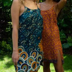 GENKI Slip Dress, upcycled silk colours will vary, medium