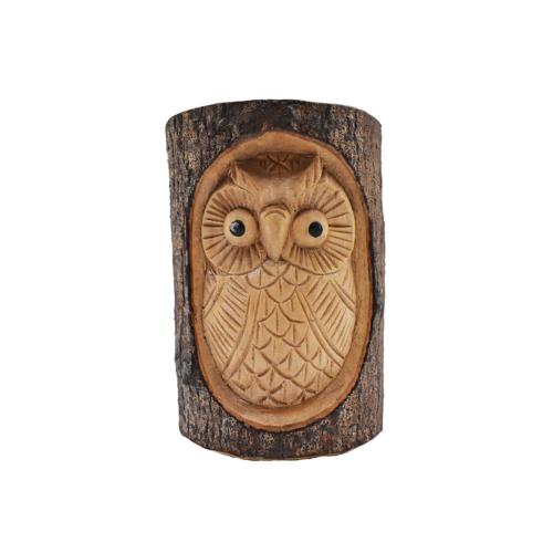 Owl jempinis wood carving 30cm