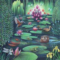 Greetings card "Lilypad Palace" 16x16cm