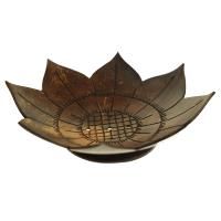 Coconut incense holder lotus