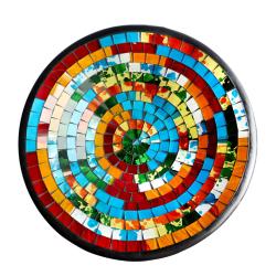 Bowl recycled glass mosaic, multicoloured 30cm diameter