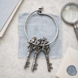 Retro Upcycled Decorative Keys on Ring