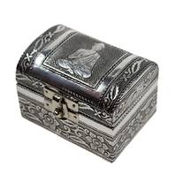 Aluminium jewellery/trinket box trunk, Buddha, 9x6x6cm