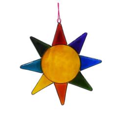 Suncatcher Sun, rainbow colours 11.5 cm diameter