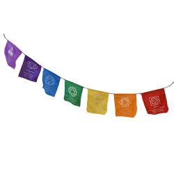 Prayer flags Chakra symbols
