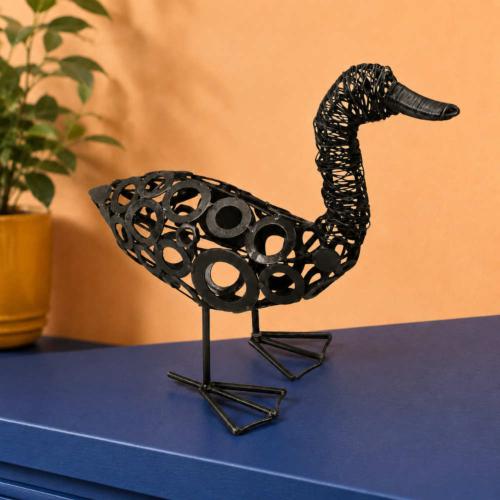 Recycled Metal Duck Ornament