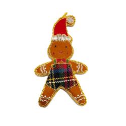 Hanging Decoration Embroidered Gingerbread Person