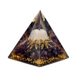 Orgone Pyramid Amethyst Lotus 9cm