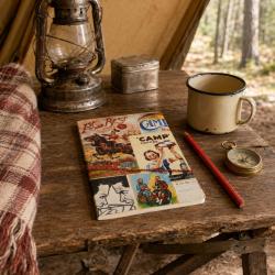 Notebook with Handmade Paper, Camp Coffee 13 x 18cm