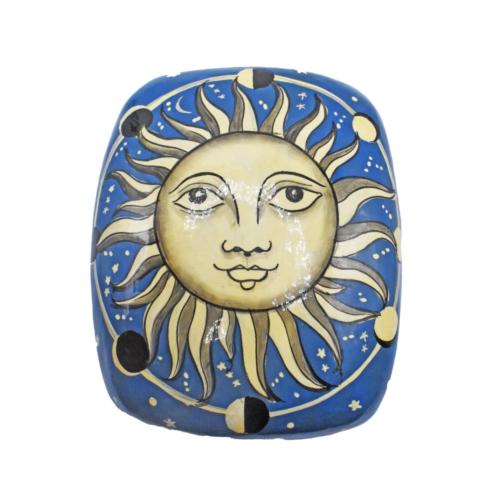 Trinket Box Sun Papier Mâché 12 x 9.5cm