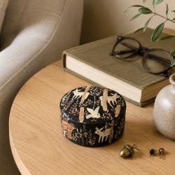 Trinket Box Round Papier Mâché Woodland Wardens 8cm